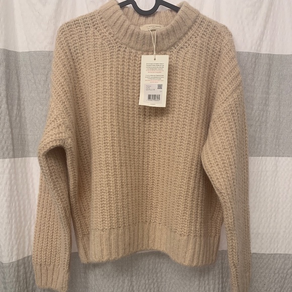 Sezane Cream Ribbed Sweater - Picture 4 of 6